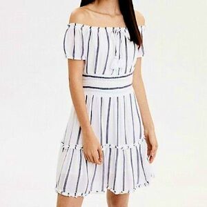 AMERICAN EAGLE White and Blue Striped Dress, Size XS